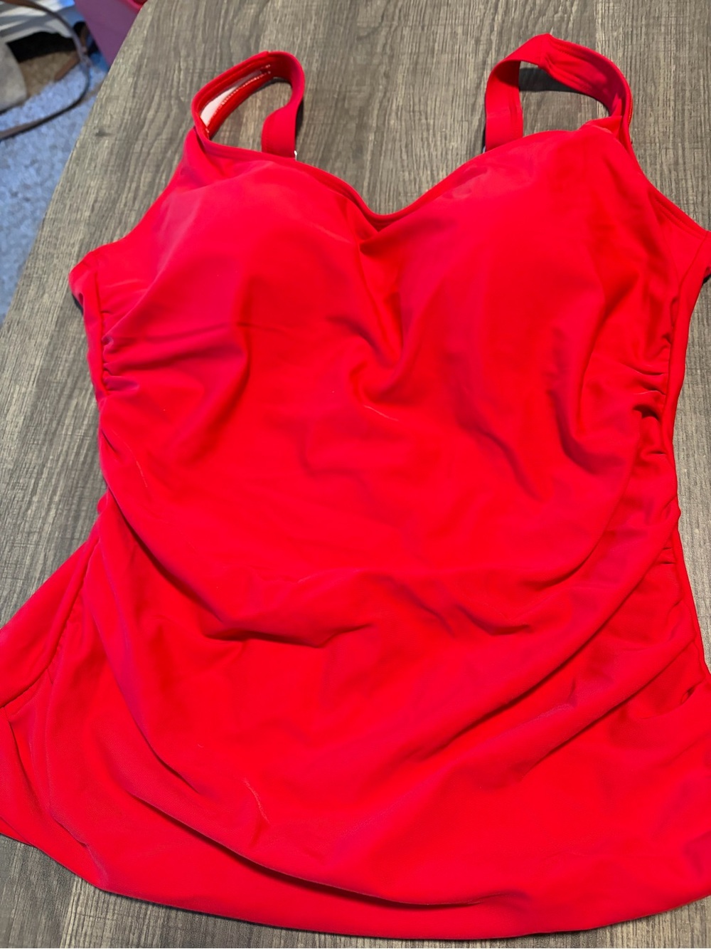 Classic Red 2 Piece Swimsuit with Supportive Shape